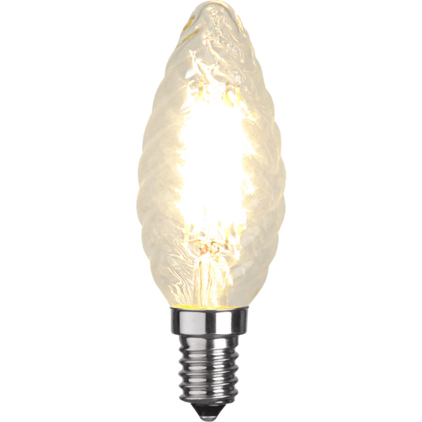 Star Trading LED-Leuchtmittel E14 Spezialform – Warmweiss 2700 K, 470 lm, 4,2 W – Transparent, Glas