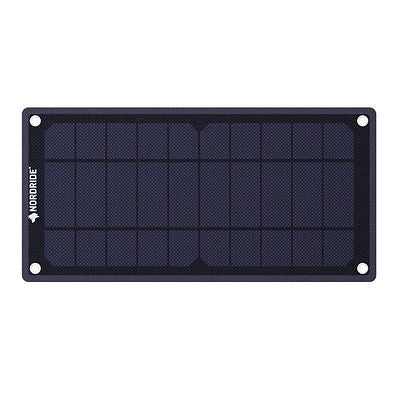 NORDRIDE Pulse Solar-Panel – 7 W, USB-A 5 V/1,2 A, Monokristallin, IP65, 152×32×290 mm, Schwarz