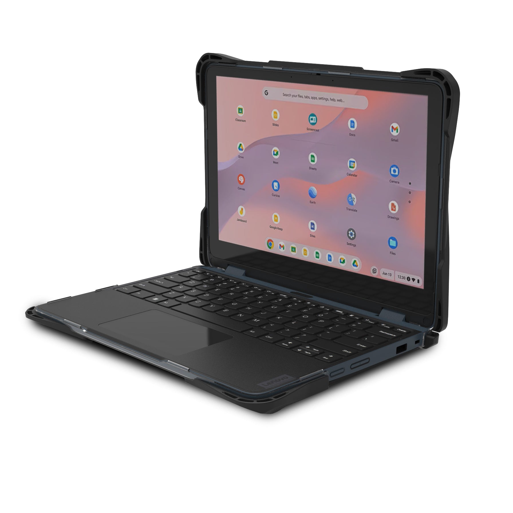 InfoCase Tablet-Hülle für Lenovo 300e/300w (4. Gen.) 11,6" – Schwarz