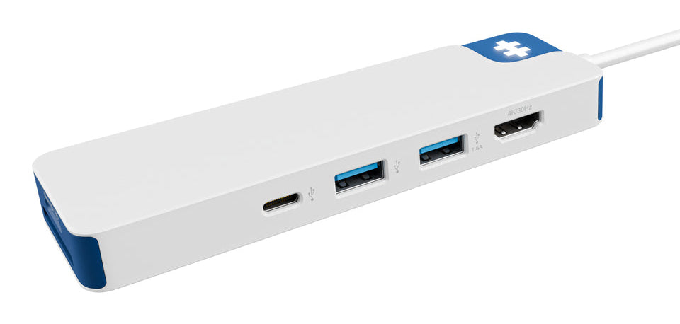 Targus HyperDrive Flex USB-Hub – USB-C, 1× HDMI, 5× USB-A, 100 W PD, microSD, für Windows/Mac
