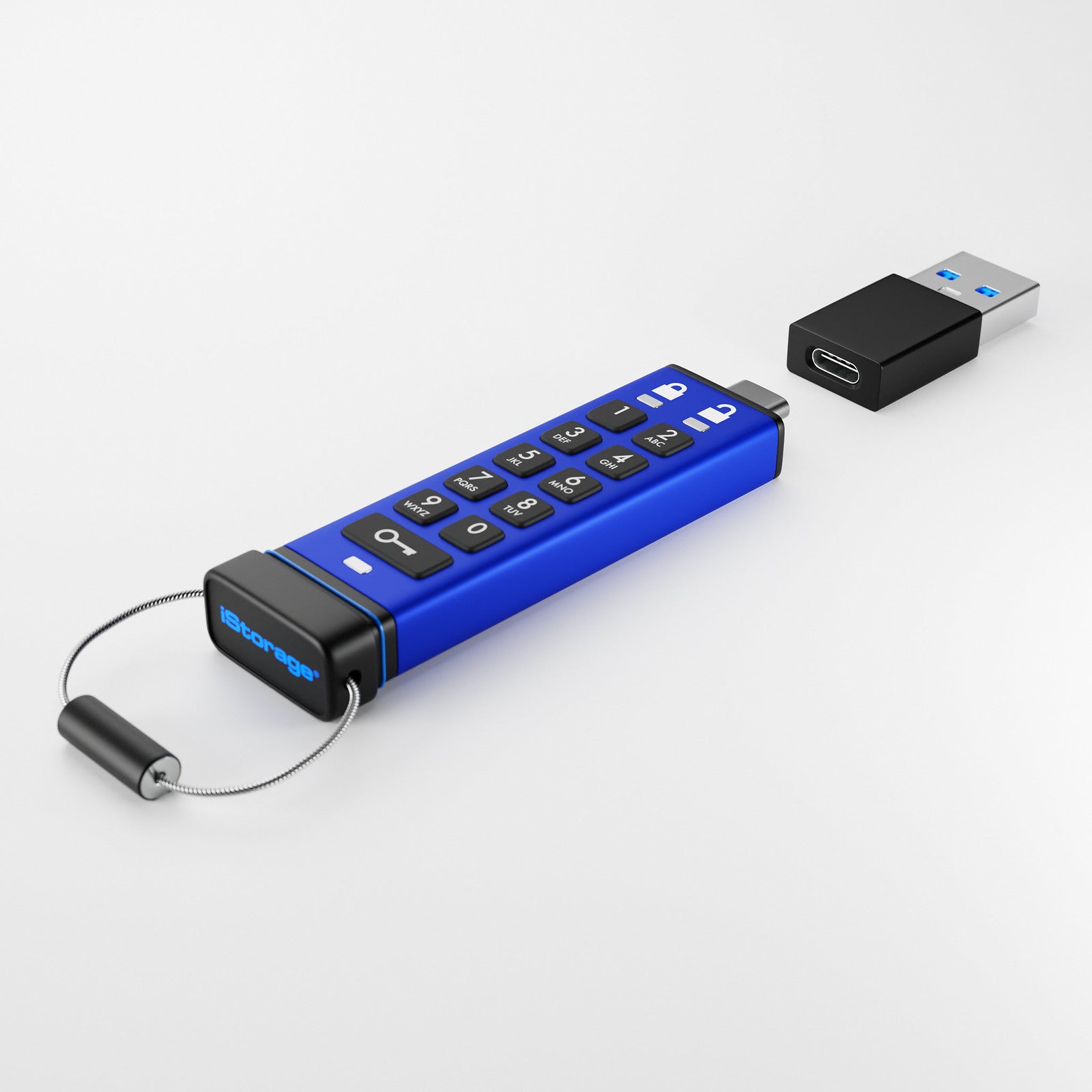 iStorage datAshur Pro+C – 512 GB USB-C Verschlüsseltes Laufwerk, AES-XTS 256 HW, FIPS 140-3 L3, IP68