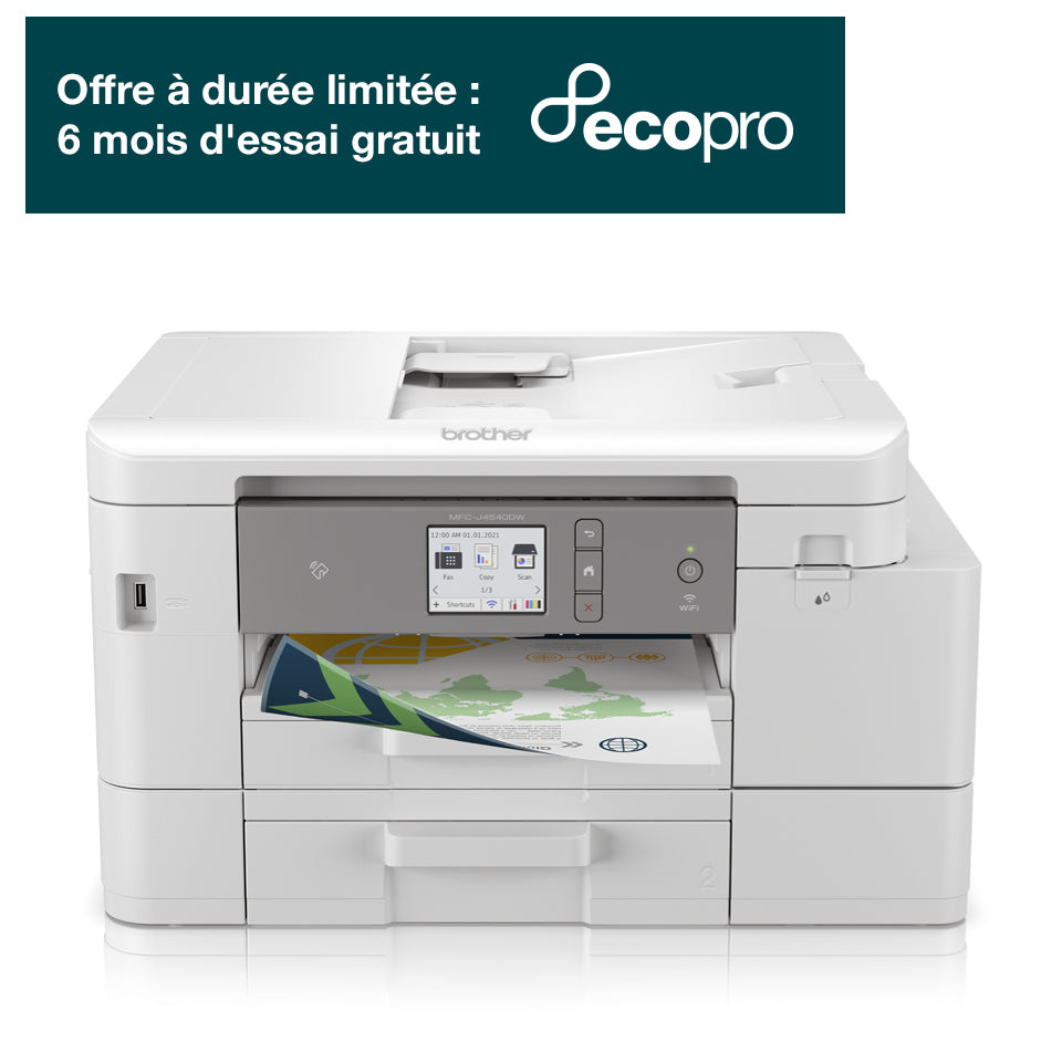 Brother MFC-J4540DWXL – Farbiges Tintenstrahl-MFP A4, 4-in-1 – USB/LAN/WLAN – Duplex, Duplex-ADF, 20 ppm S/W, 19