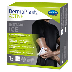 DermaPlast Active Sofort-Kühlbeutel – 150 × 170 mm, weiss, hautfreundlich, mit Vlies-Schutzhülle