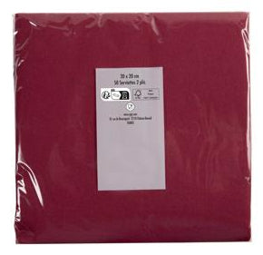 PRONAPPE PRO nappe Cocktail Servietten – Bordeaux – 20 × 20 cm, 2-lagig – 50 Stück