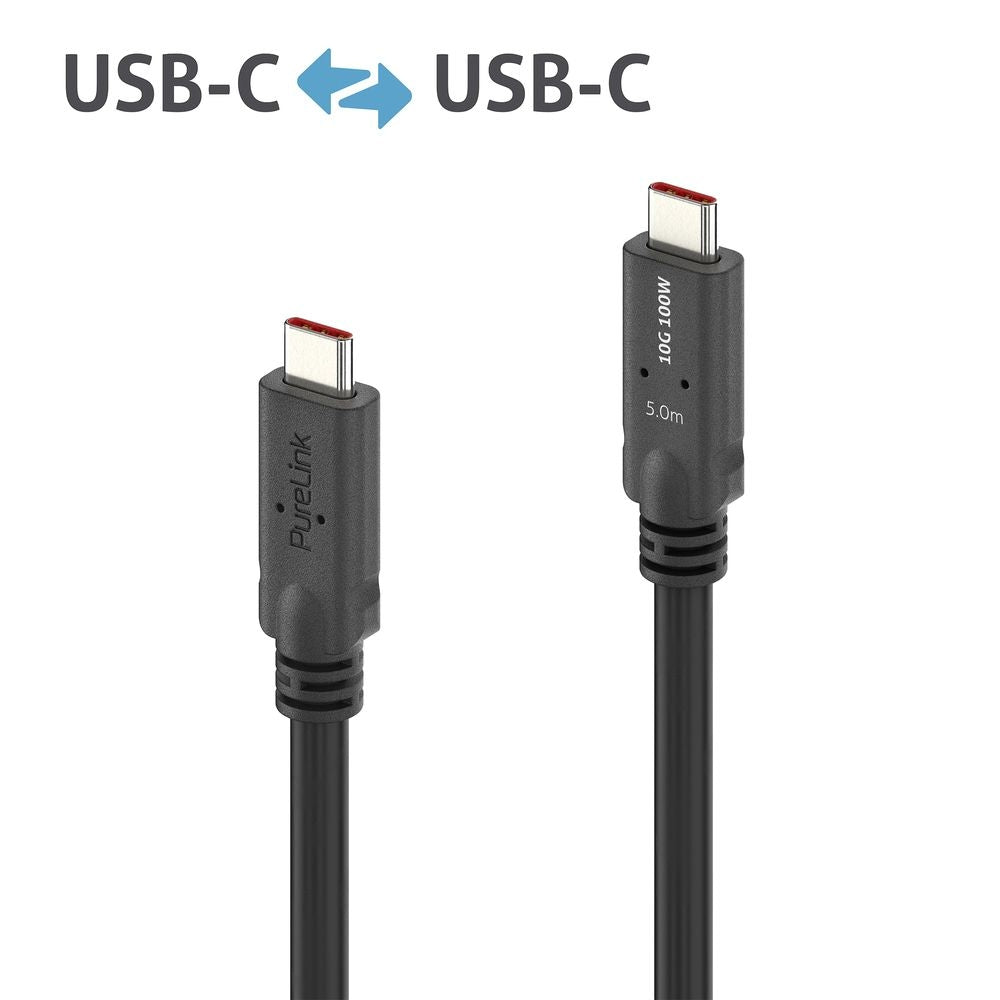 PureLink USB-Kabel, USB-C zu USB-C, 5 m, USB 3, Lade-/Datenkabel