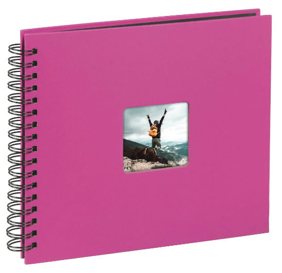 Hama Fotoalbum Wiro Fine Art – pink, mit Pergaminzwischenblättern, Papier, 360 × 320 mm