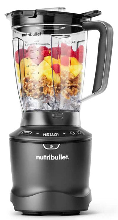 NutriBullet Smoothie-Mixer NBF550DG – 1,8 l, 1500 W, spülmaschinenfeste Teile – Dunkelgrau