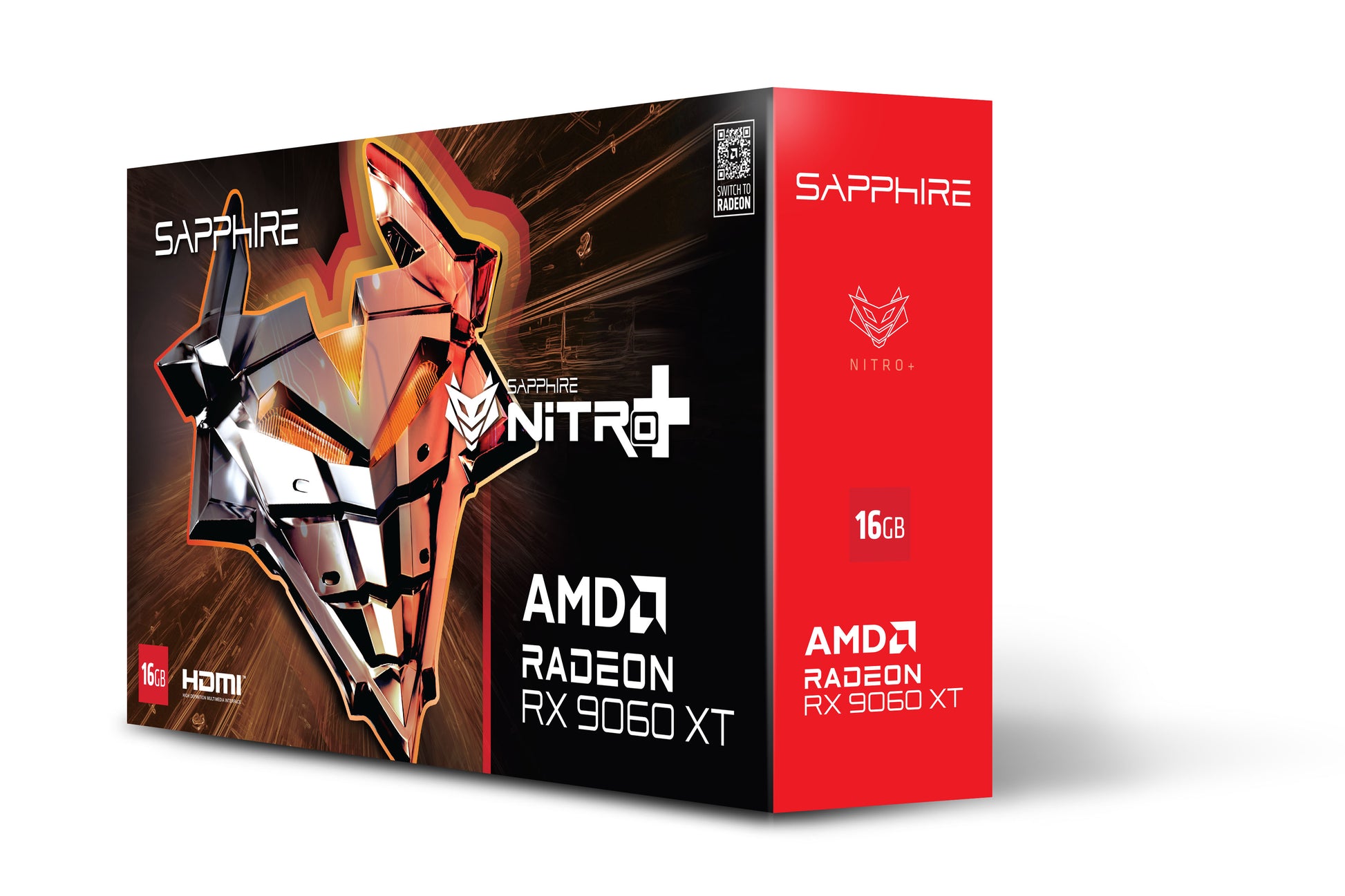 Sapphire NITRO+ Radeon RX 9060 XT – 8 GB GDDR6, PCIe x16 5.0, 2×HDMI, 1×DisplayPort