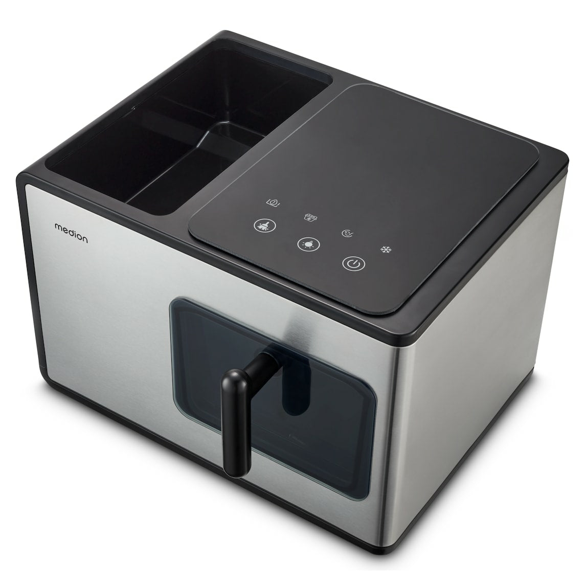 MEDION Eiswürfelmaschine MD 11960 – 15 kg/24 h, 2 l – schwarz/edelstahl