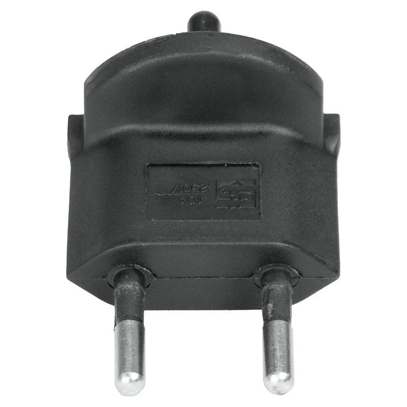 Steffen 1409561 Fixadapter T11 zu Schuko (Typ F) – 250 V, 10 A, 2-polig, 45 × 60 × 45 mm, Schwarz