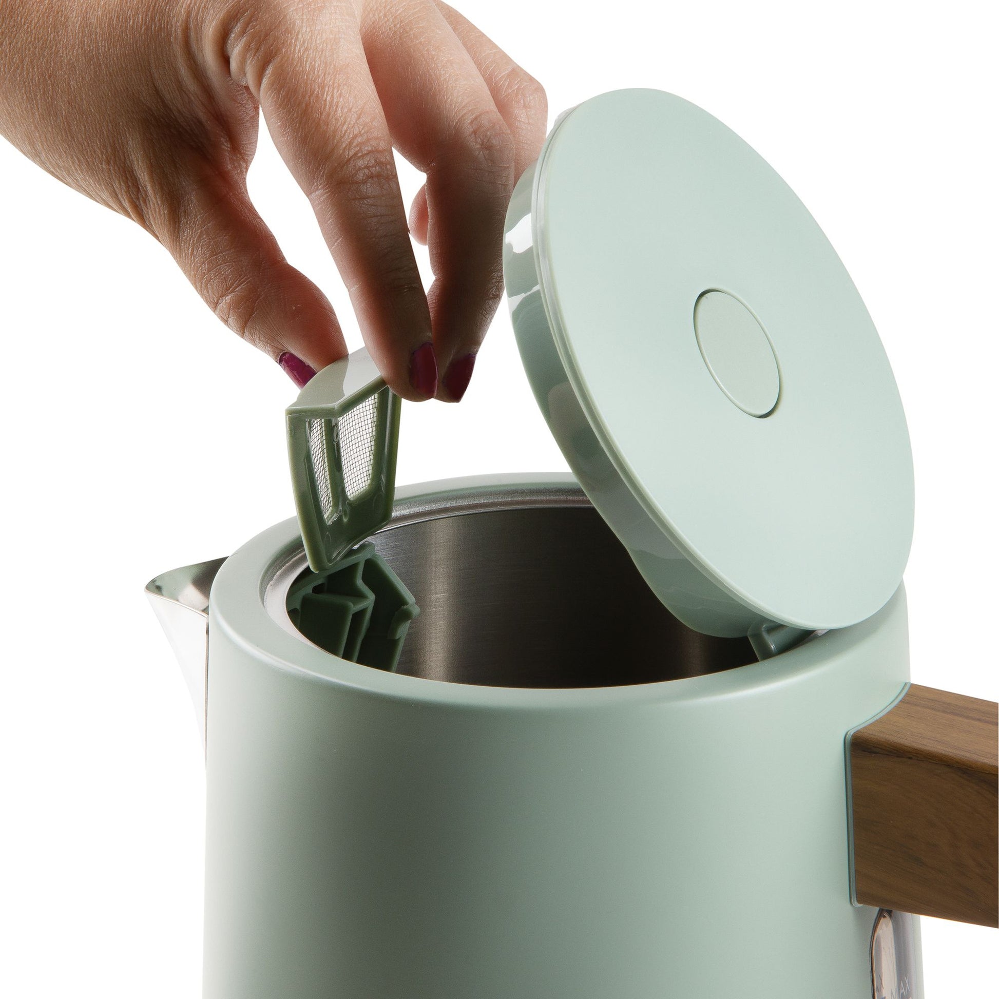 Domo Wasserkocher – 1,7 l, Kunststoff, Salbei, DO9282WK