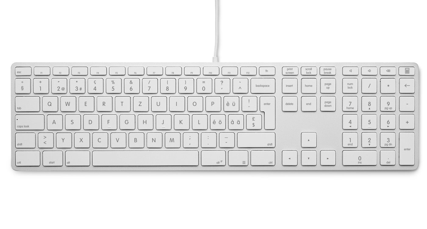 LMP KB-3421 – Tastatur, kabelgebunden (USB-A), CH-Layout (DE-CH), Fullsize (mit Ziffernblock) – für Windows