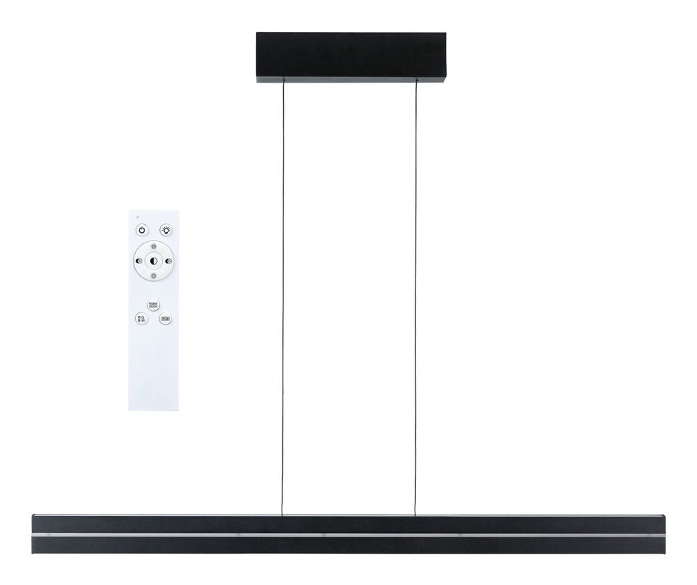 Paulmann Deckenleuchte Raiko – 100 × 3,0 × 6,3 cm, 2670 lm, 19 W, 2200–2700 K, dimmbar, schwarz