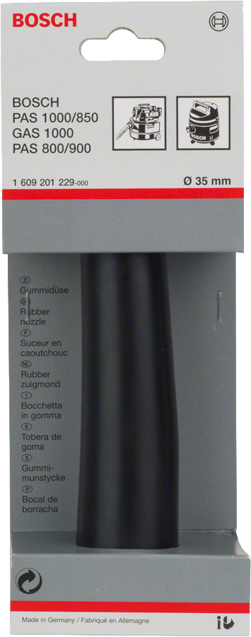 Bosch Gummidüse ZU GAS 25/35/50/55 – Ø 35 mm, schwarz, 1 Stück – für GAS 25/GAS 35/GAS 50 und andere