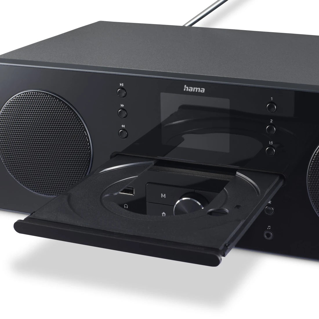 Hama DR1560CBT – DAB+/UKW-Tischradio, Bluetooth, CD – Schwarz/Grau