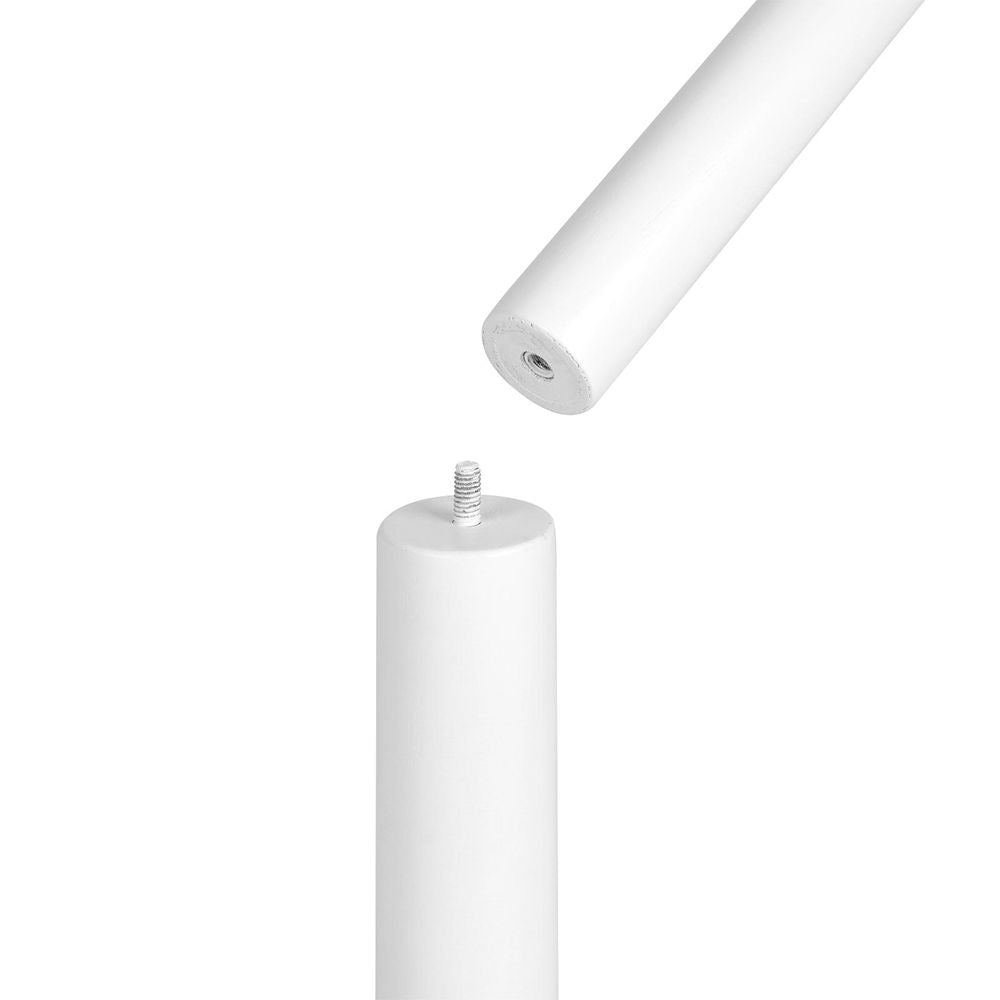Vasagle Garderobenständer – 8 Haken, Gummibaumholz/MDF, Weiss, 30 × 30 × 175 cm