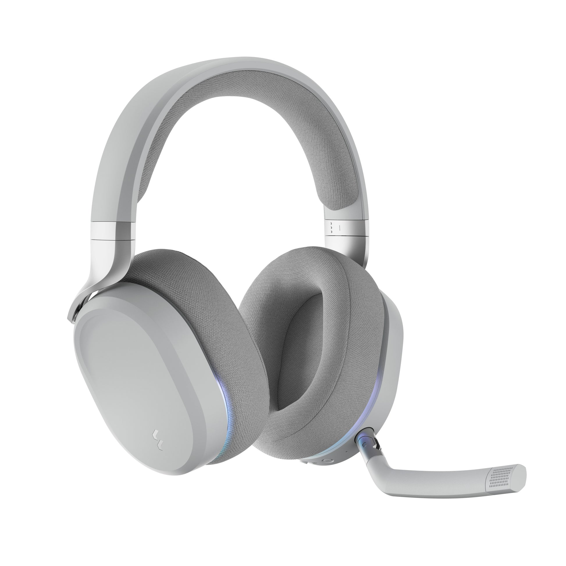 Fractal Design Scape Light Gaming-Headset – On-Ear, Stereo, Kabel (USB-C) + BT, mit Ladestation, Grau