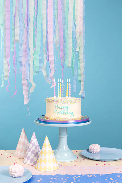 PartyDeco Geburtstagskerzen Spirale – Mehrfarbig – 8,5 cm – 6 Stk