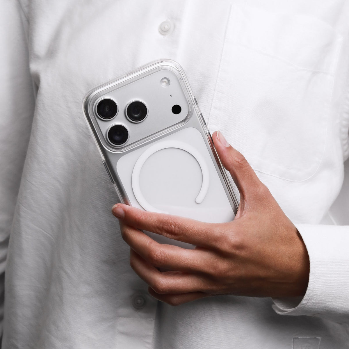 Vonmählen Backcover – für Apple iPhone 17 Pro Max – transparent/weiss – PC, MagSafe-kompatibel