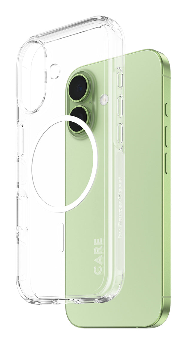 PanzerGlass Backcover – für Apple iPhone 17 – transparent/weiss – TPU, MagSafe-kompatibel