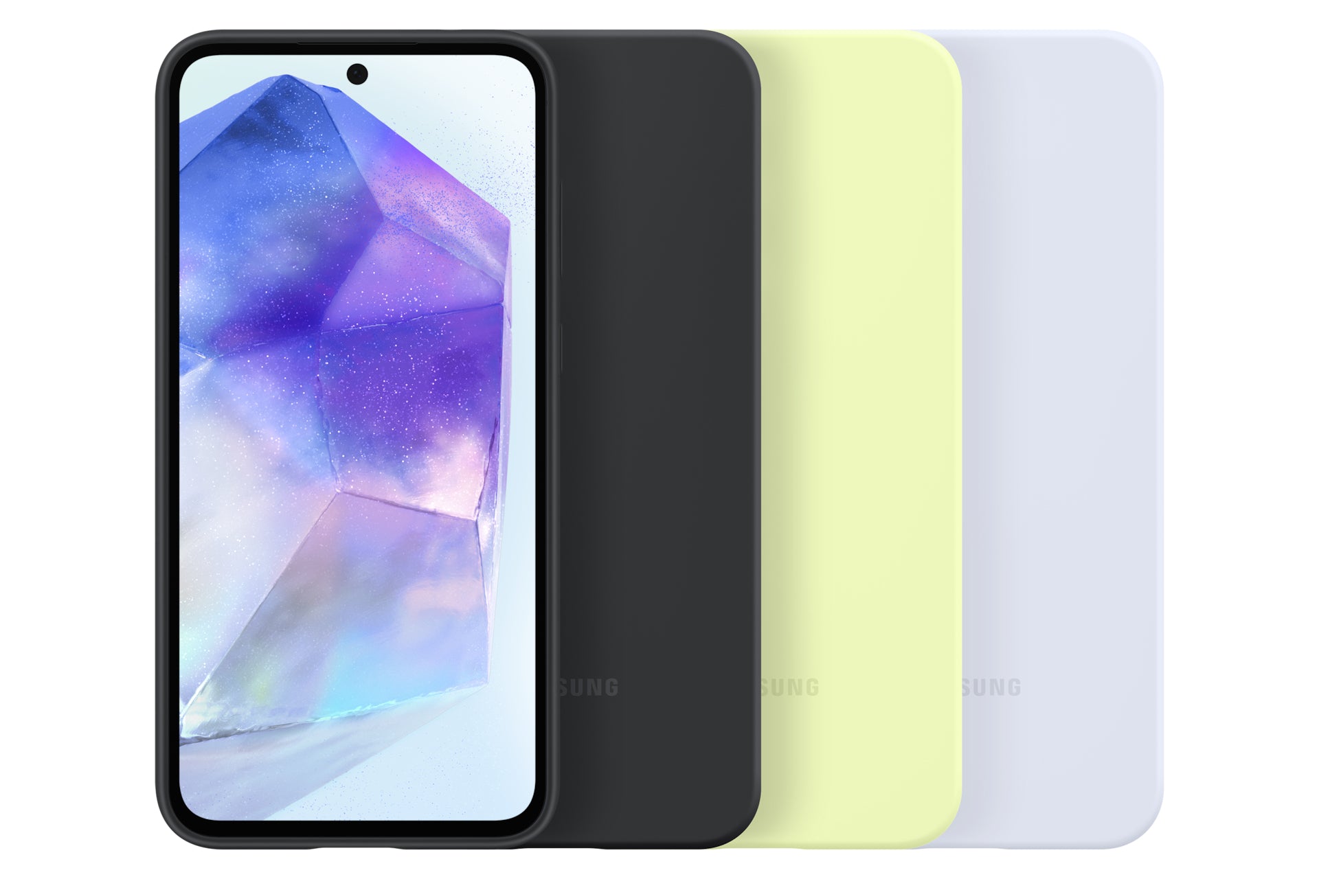 Samsung Backcover – für Samsung Galaxy A55 5G – schwarz – Silikon – stossfest, kratzresistent