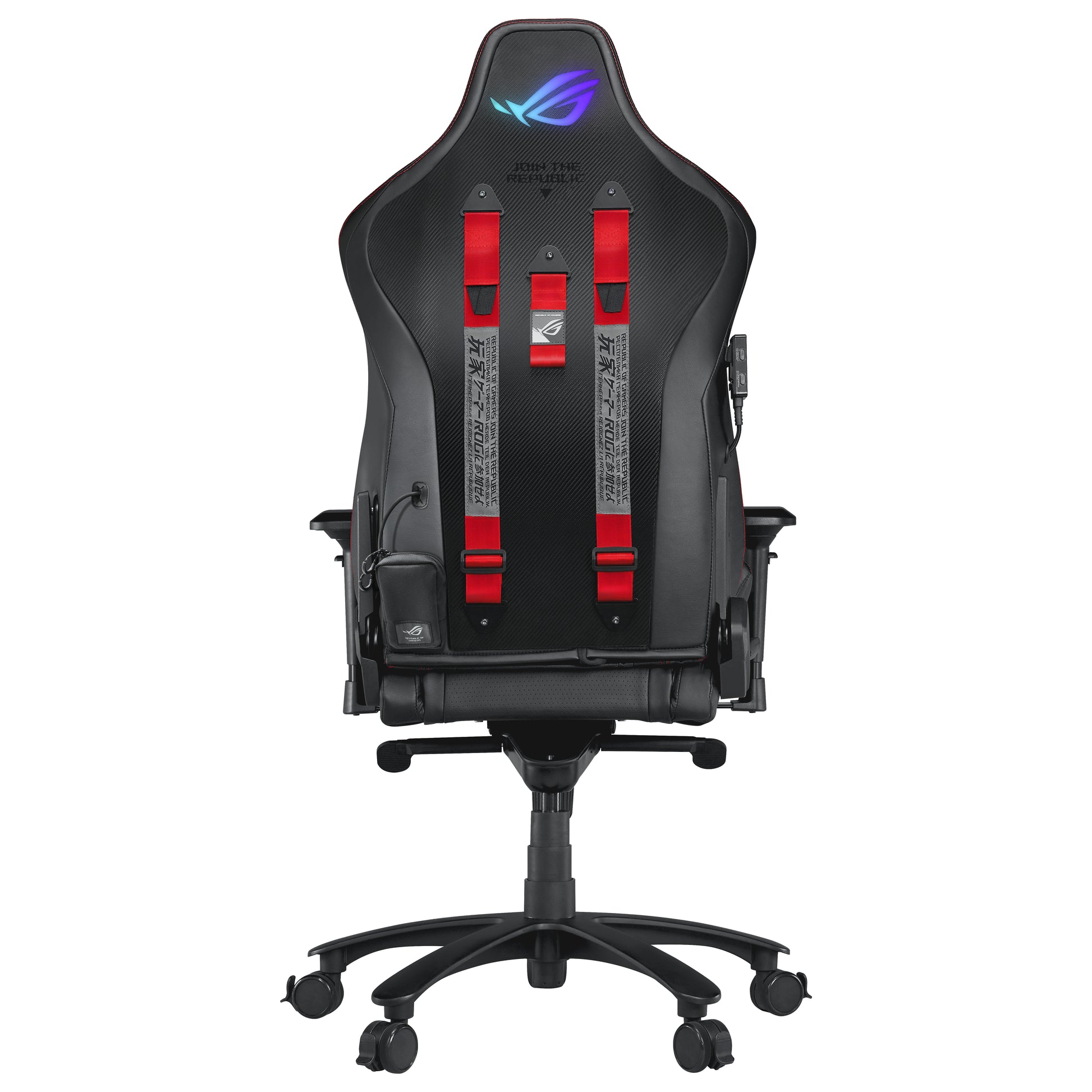 ASUS ROG Chariot X Gaming-Stuhl – Schwarz, 4D-Armlehnen, mit Kopfstütze, Nacken-/Lendenkissen, bis 136 kg