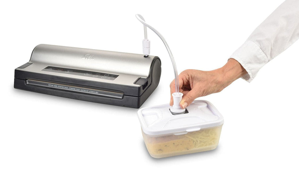Solis Vakuum-Lunchboxen – 2 × 600 ml, für Vakuumierer, 2 Stk., Kunststoff, transparent