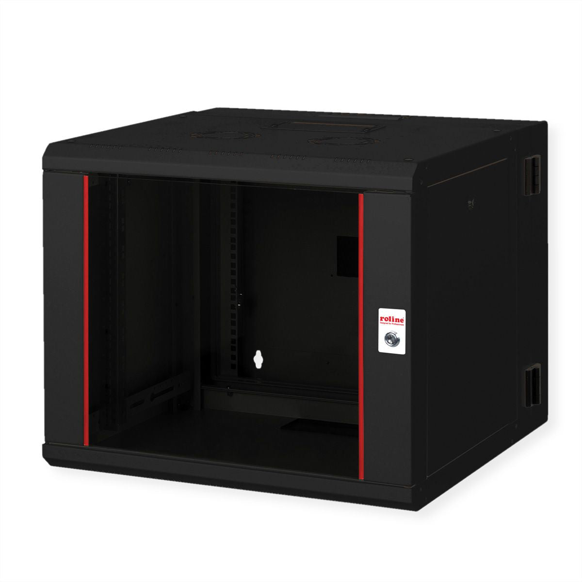 ROLINE Pro – 19" Wandverteiler 9U, IP20, abschliessbar, 600 × 600 × 505 mm, schwarz