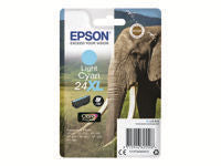 Epson Tintenpatrone 24XL, Hellcyan, XL, 500 Seiten – für Tintenstrahldrucker/Multifunktionsgeräte