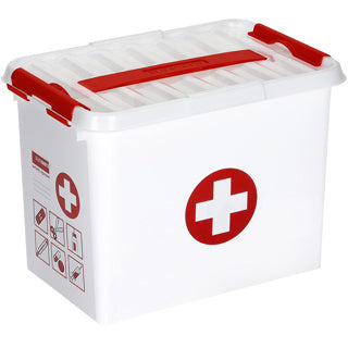 Sigma home Erste-Hilfe-Aufbewahrungsbox – 9 l, 300 × 200 × 223 mm, weiss