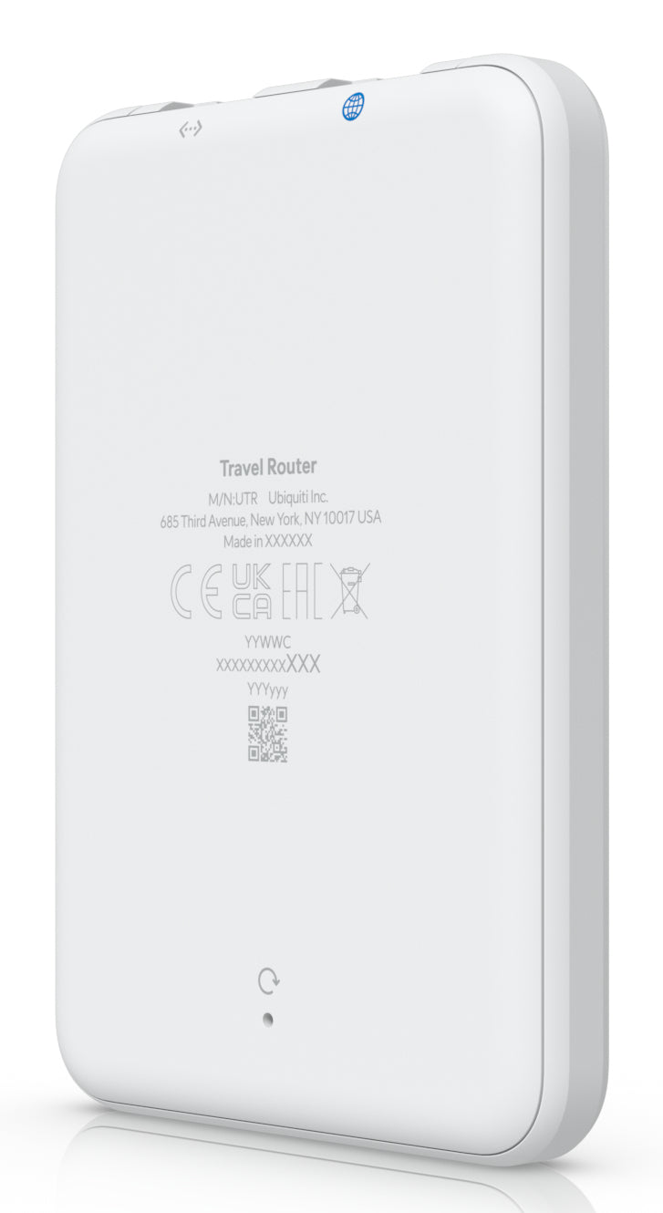 Ubiquiti UniFi UTR – Wi-Fi 5 Router, Dual-Band (2,4/5 GHz), 867 Mbit/s, 2× GbE, USB-C, Weiss