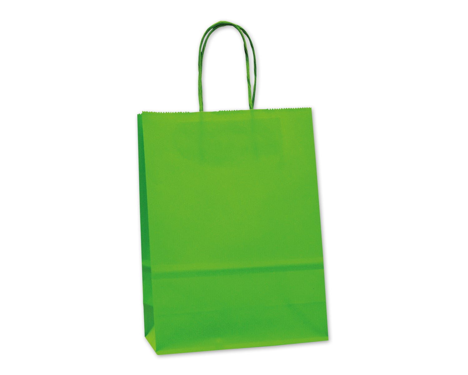 Elco Papier-Tragetasche, Grün, 180×80×240 mm, mit Kordel, 100 g/m² – 25 Stück