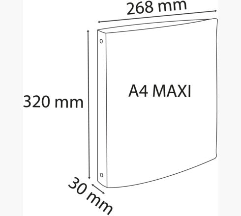 Exacompta Ringbuch – 4 O-Ringe Ø 20 mm – für A4 – Rückenbreite 3 cm – mehrfarbig