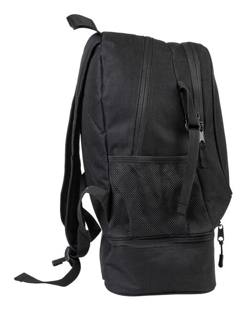 KOOR Sportrucksack F02643 – 30 l, mit Ballnetz, 600D Polyester – Schwarz, 435 × 235 × 310 mm