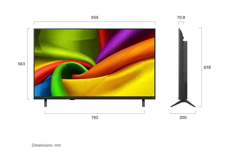 LG 43NU850B6LA – 43" TV – 4K UHD – LCD (Direct-LED) – webOS – 60 Hz – HDR10, HLG
