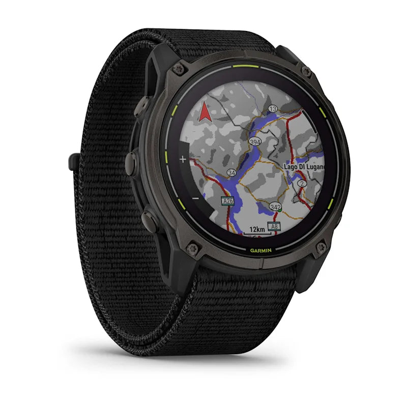 Garmin Enduro 3 Solar – GPS-Smartwatch – 51 mm, 1,4", WLAN, Titangehäuse, Carbon Grau, Schwarz, Ultra Fit Nylon