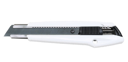 NT Cutter MNCR – Abbrechmesser 18 mm, Schiebemechanik, Schwarz, Weiss, 1 Stk.