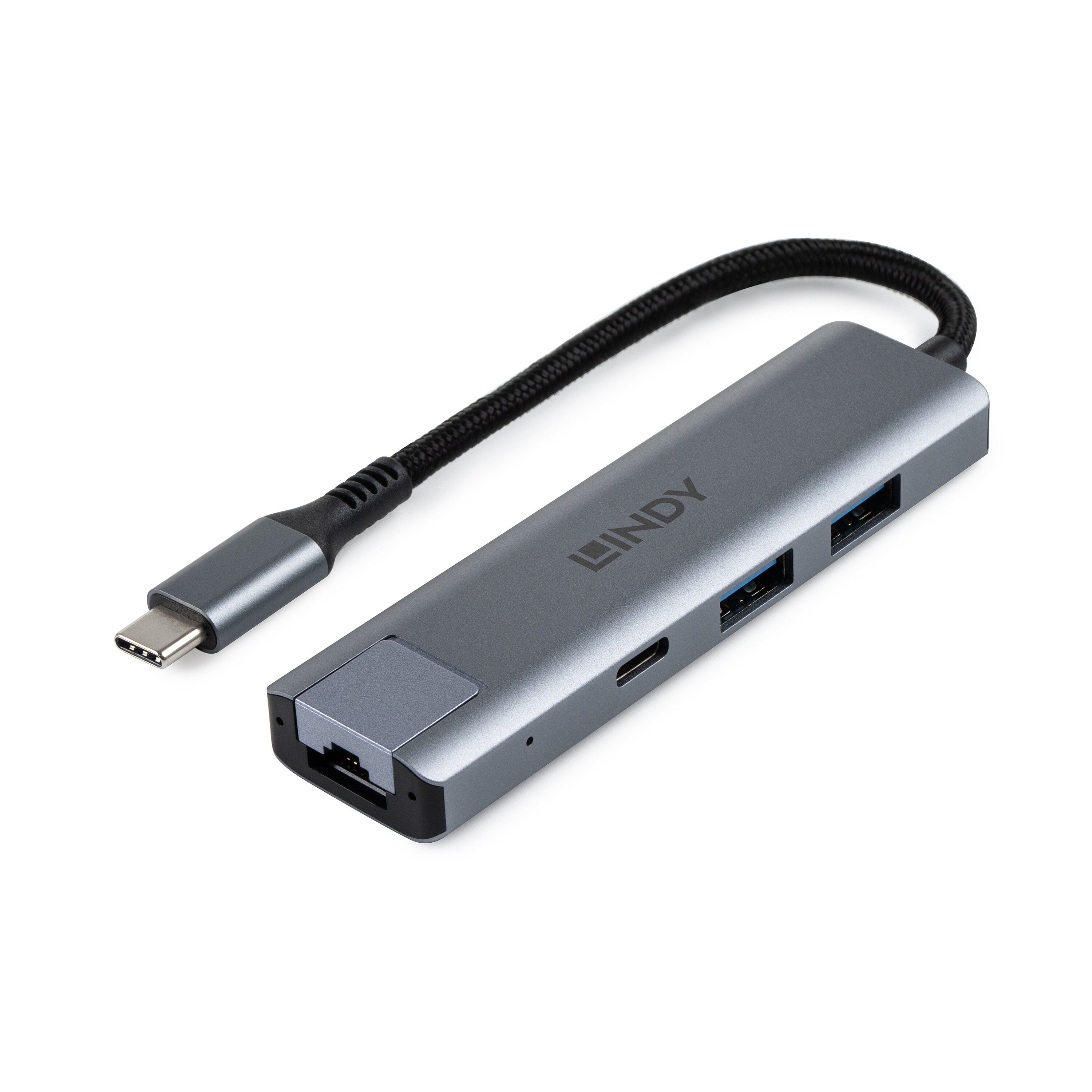 Lindy USB-Hub – USB-C, 2× USB-A, 1× USB-C, 10GbE