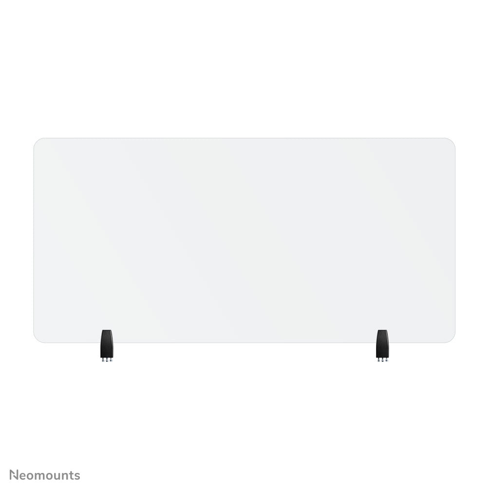 Neomounts Hygieneschutzschild – 1'380 × 650 mm, transparent, mit Montageset, für Tischplatten 0–25 mm