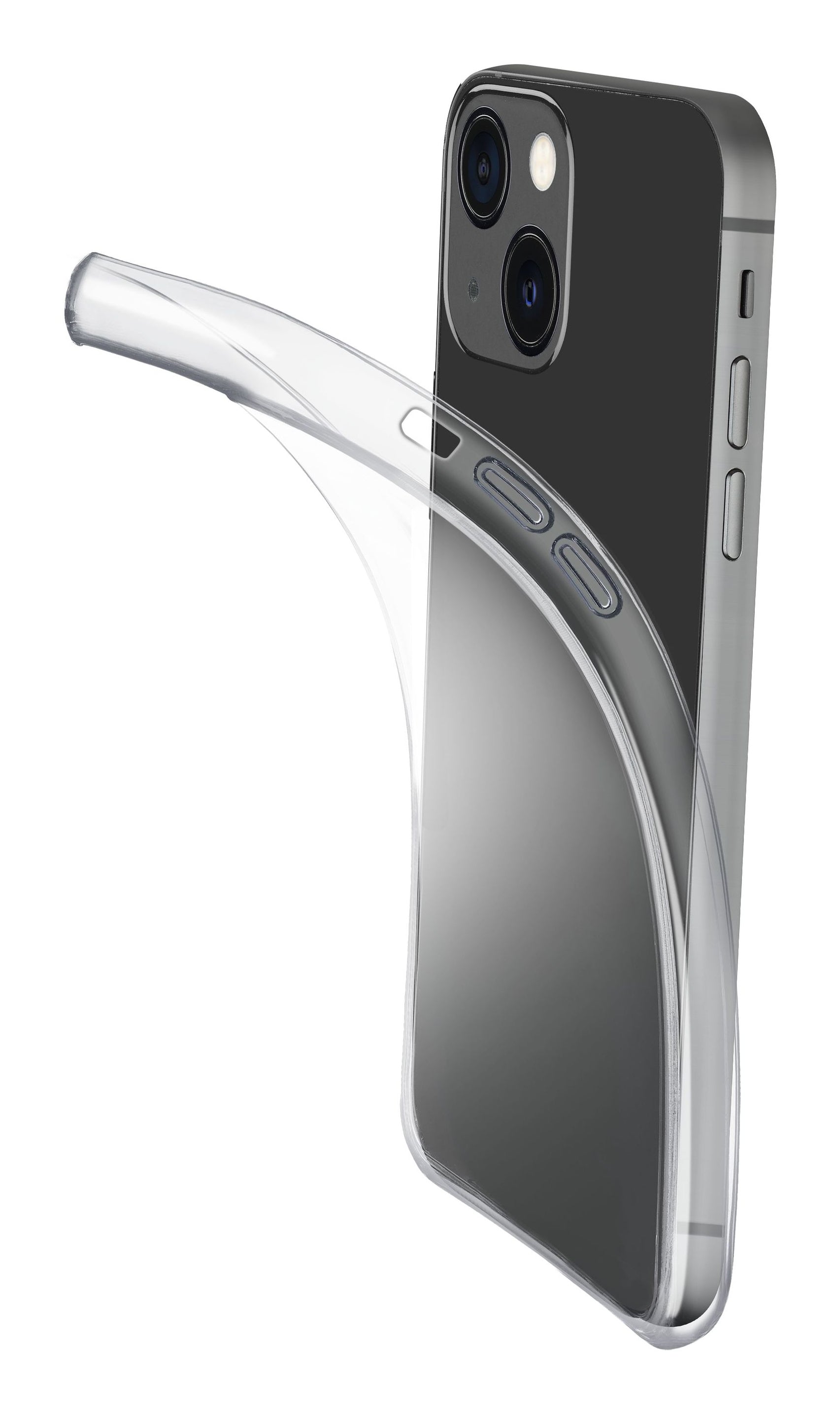 Cellularline Backcover – für Apple iPhone 15 Plus – transparent – Gummi – MagSafe-kompatibel, stossfest