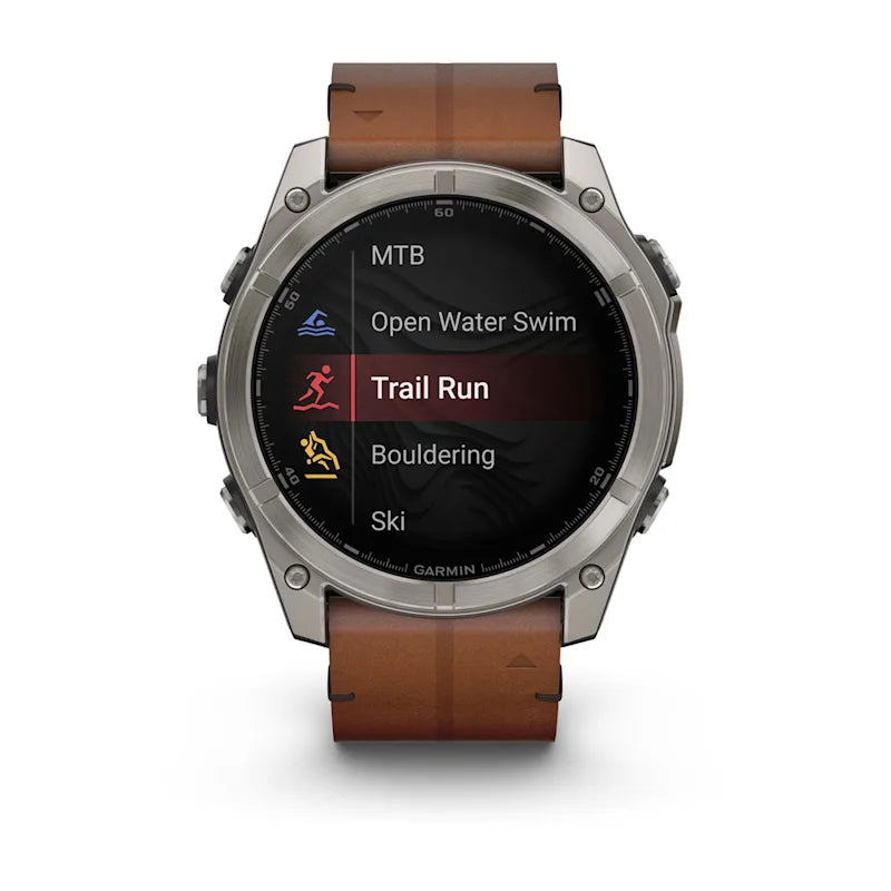 Garmin Fenix 8 AMOLED Sapphire – GPS-Smartwatch – 51 mm, 1,4", Saphirglas, 100 m, Bare Titanium