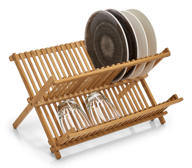 Zeller Present Abtropfgestell 42 × 35 × 25 cm, Bambus, Braun