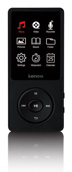 Lenco Xemio-669BK – MP3-/MP4-Player, 8 GB, microSD bis 256 GB, 2,4" Display, 18 h Akku – Schwarz