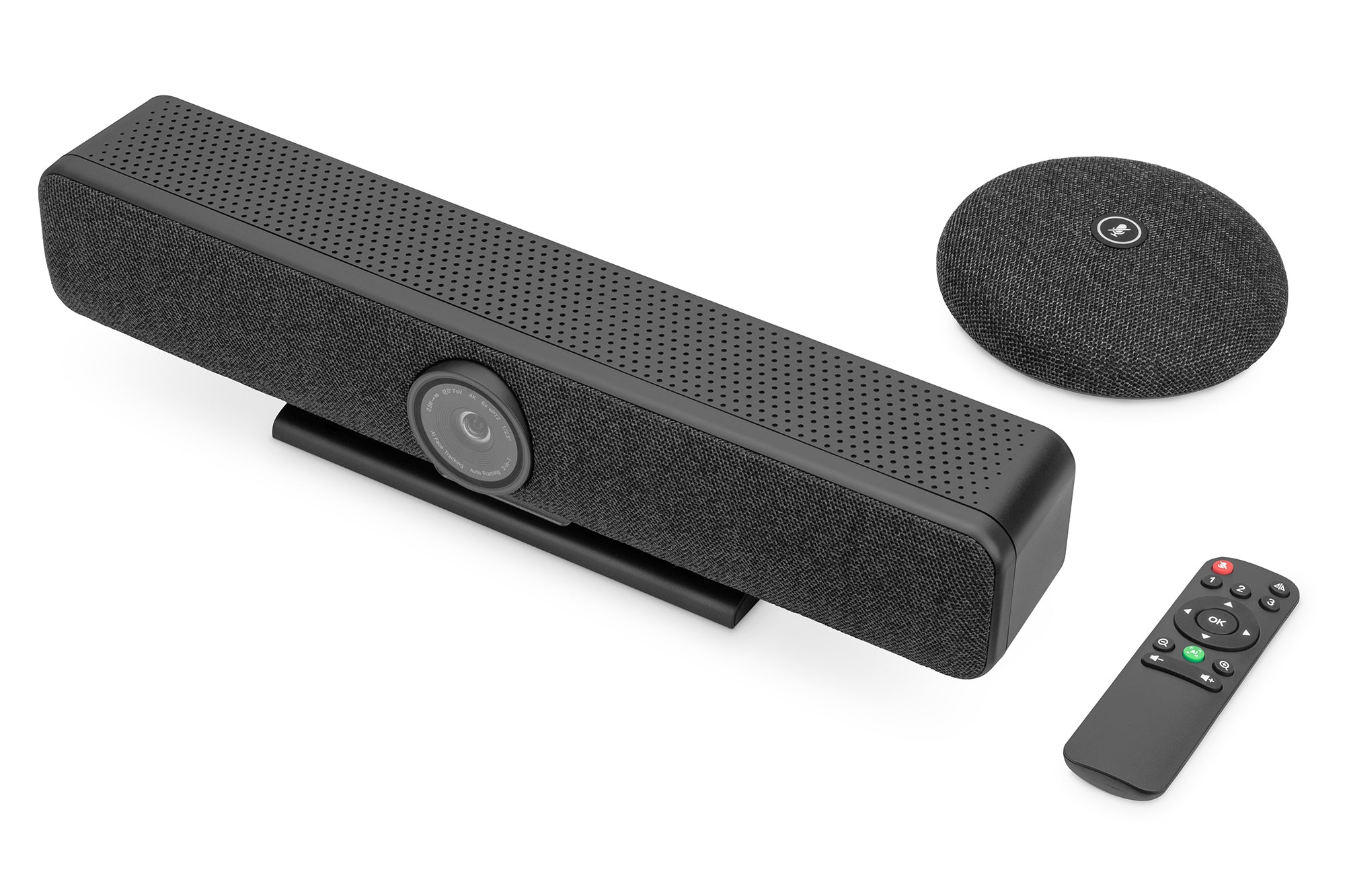 Digitus 4K All-In-One Video Bar Pro – Videokonferenzsystem – 4K, 120° FOV, Ethernet/LAN, Schwarz/Grau