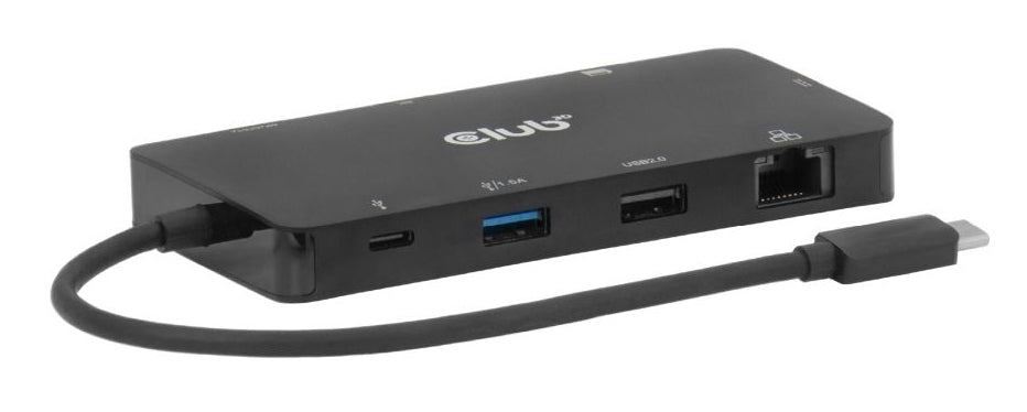 CLUB3D Club 3D CSV-2552 Multiport-Adapter – USB-C, 1× HDMI, 2× USB-A, 2× USB-C, 100 W PD, GbE, SD/microSD