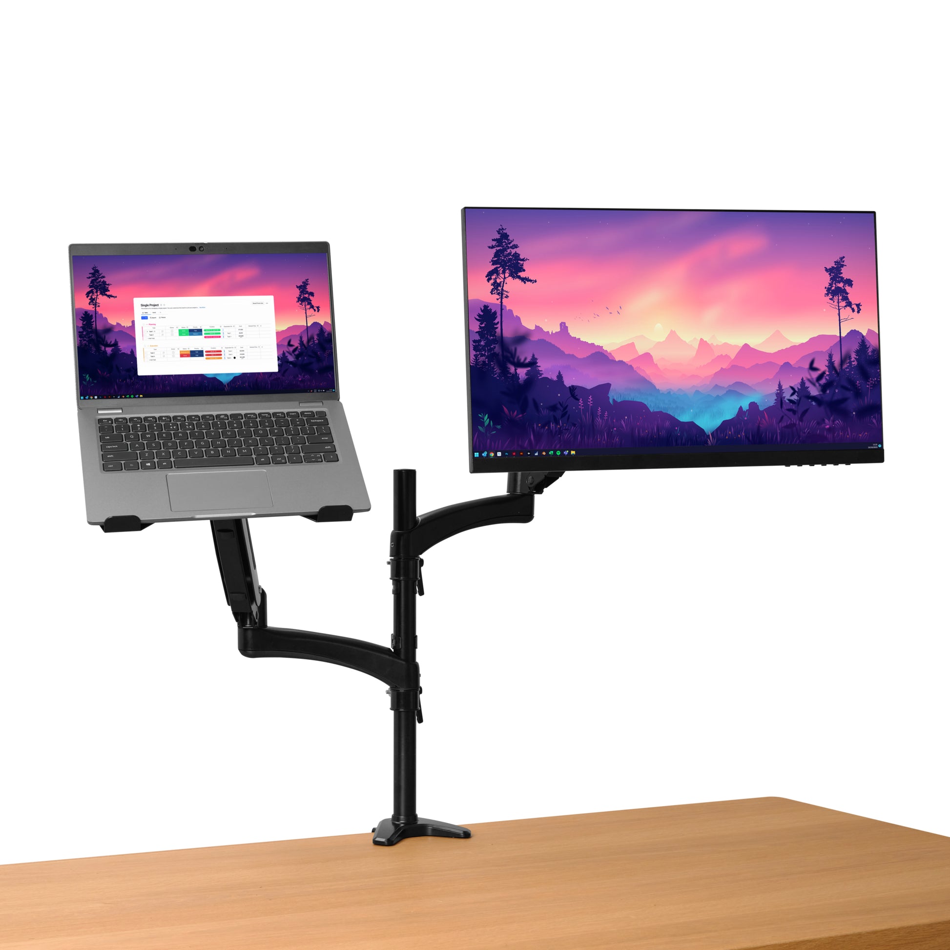 Trust Monta – Monitorarm, Dual, Tischklemme, bis 32", VESA 75 × 75/100 × 100 mm, 16 kg, höhenverstellbar