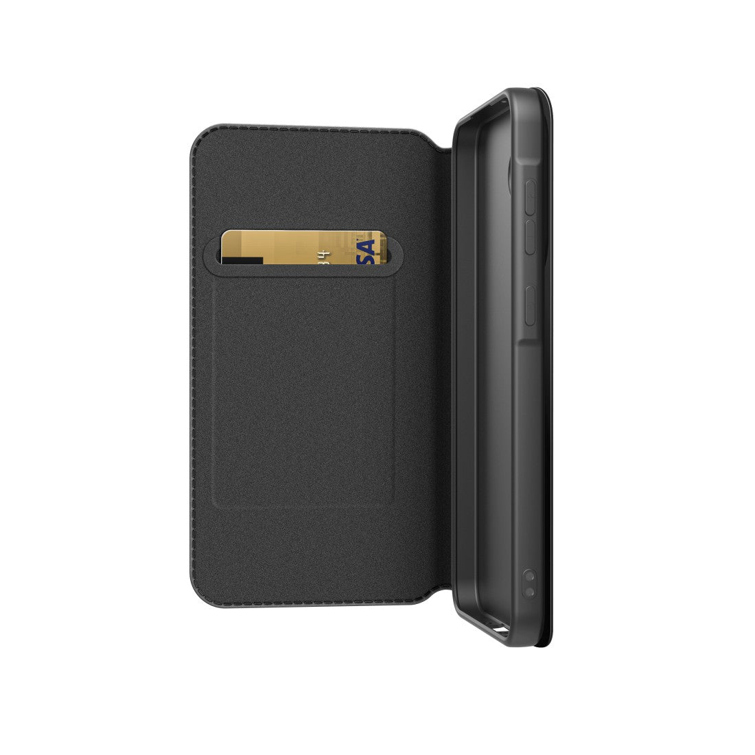 Black Rock Booklet Slim Folio – für Samsung Galaxy A36 5G, mit Ständer, mit Kartenfach, PC+PU+TPU, Schwarz