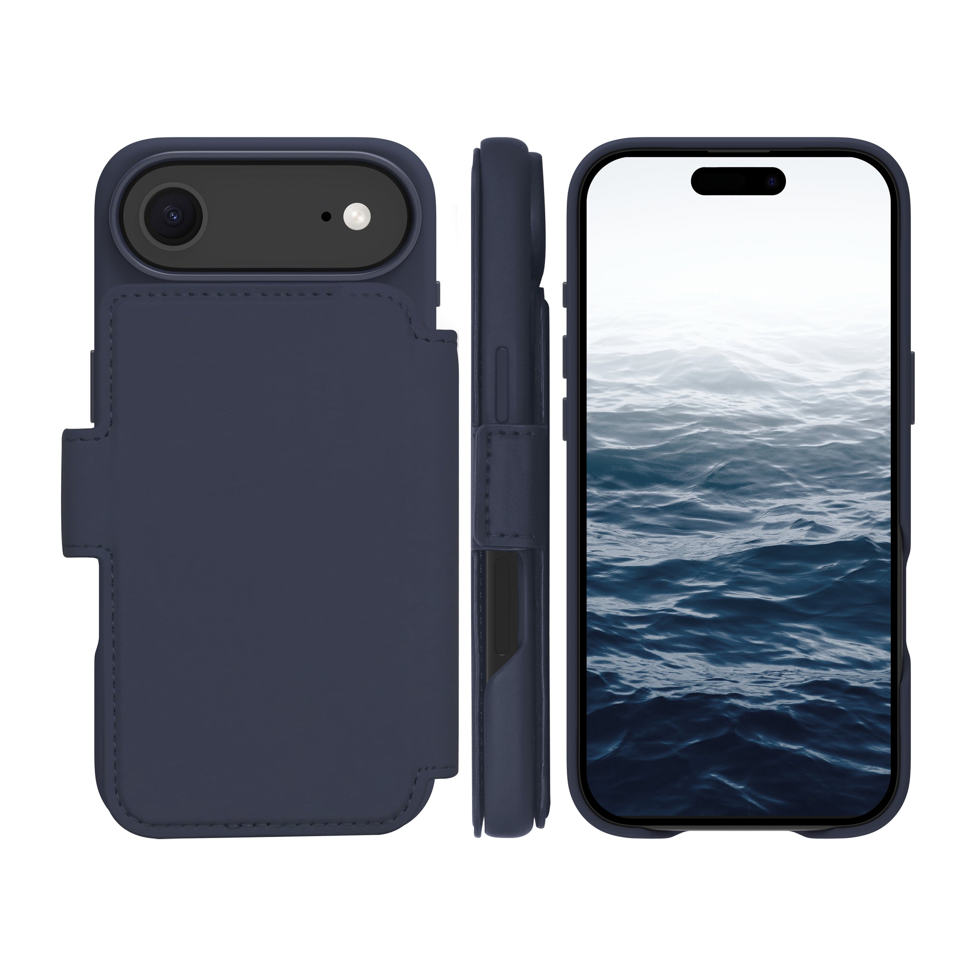 dbramante1928 Lynge MS ICON Wallethülle – für Apple iPhone 17 Air – 3 Kartenfächer, Kunststoff, Deep Water