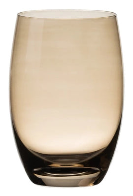 Lunasol Trinkglas Optima – 460 ml, Ø 8,3 cm, Kristallglas, Taupe, spülmaschinenfest