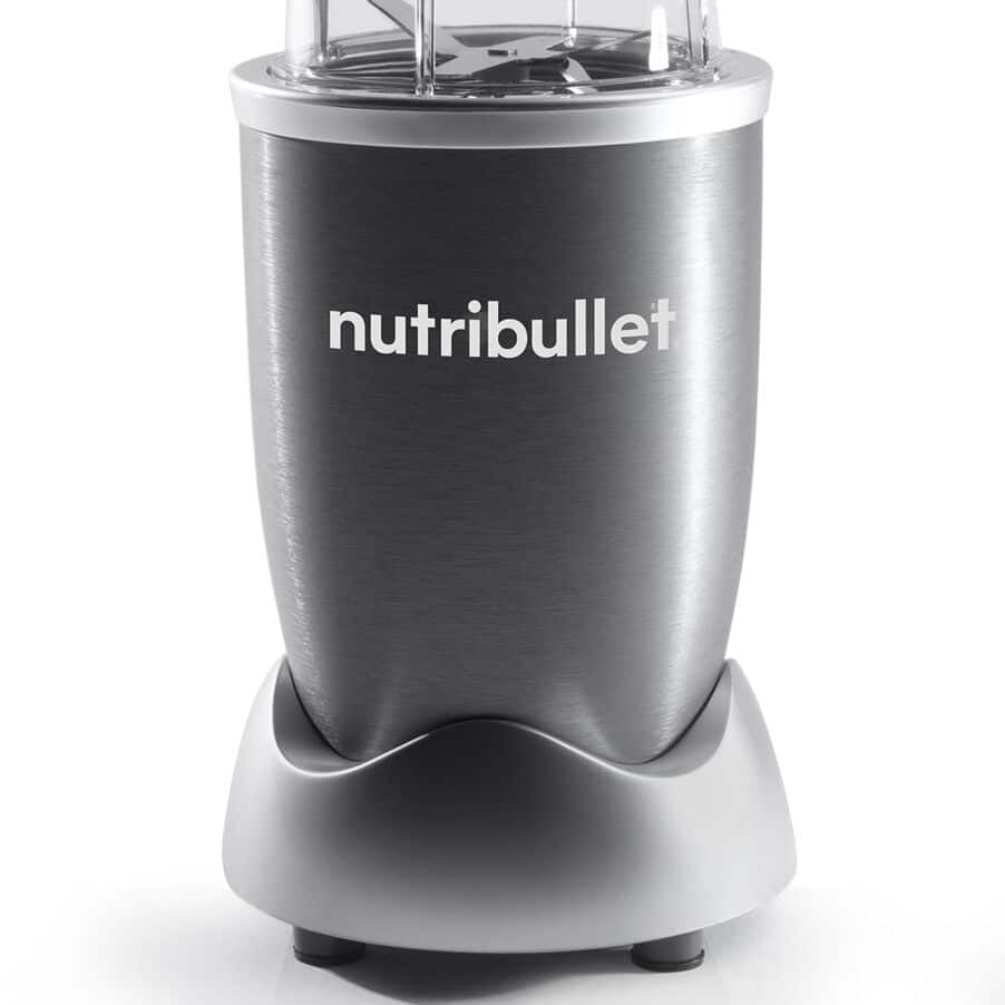 NutriBullet Smoothie-Mixer Original NB603DG – 0,7 l, 600 W, spülmaschinenfest – dunkelgrau/rot